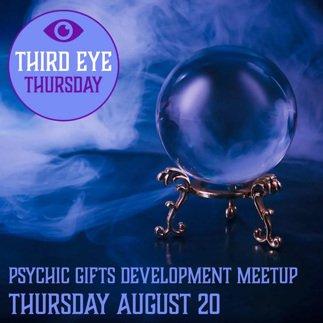 Unlock and nurture your psychic abilities with our ongoing Psychic Gifts Development Meetup happening tomorrow evening. 

𝗧𝗵𝗶𝗿𝗱 𝗘𝘆𝗲 𝗧𝗵𝘂𝗿𝘀𝗱𝗮𝘆
𝗧𝗵𝘂𝗿𝘀𝗱𝗮𝘆, 𝗔𝘂𝗴𝘂𝘀𝘁 𝟮𝟬𝘁𝗵 𝗳𝗿𝗼𝗺 𝟲:𝟯𝟬𝗽𝗺 𝘁𝗼 𝟴:𝟬𝟬𝗽𝗺
𝗦𝗹𝗶𝗱𝗶𝗻𝗴 