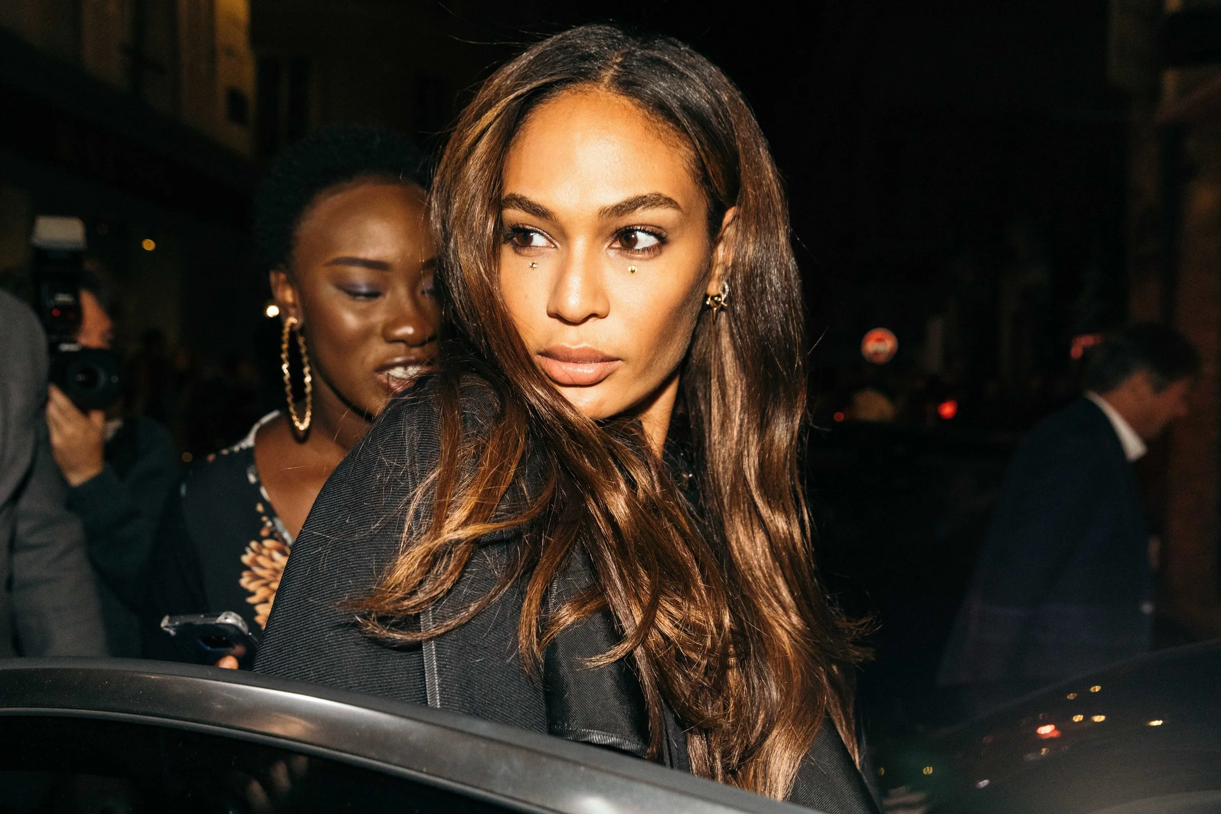 Victoria’s Secret top model Joan Smalls in Paris during Paris Fashion Week