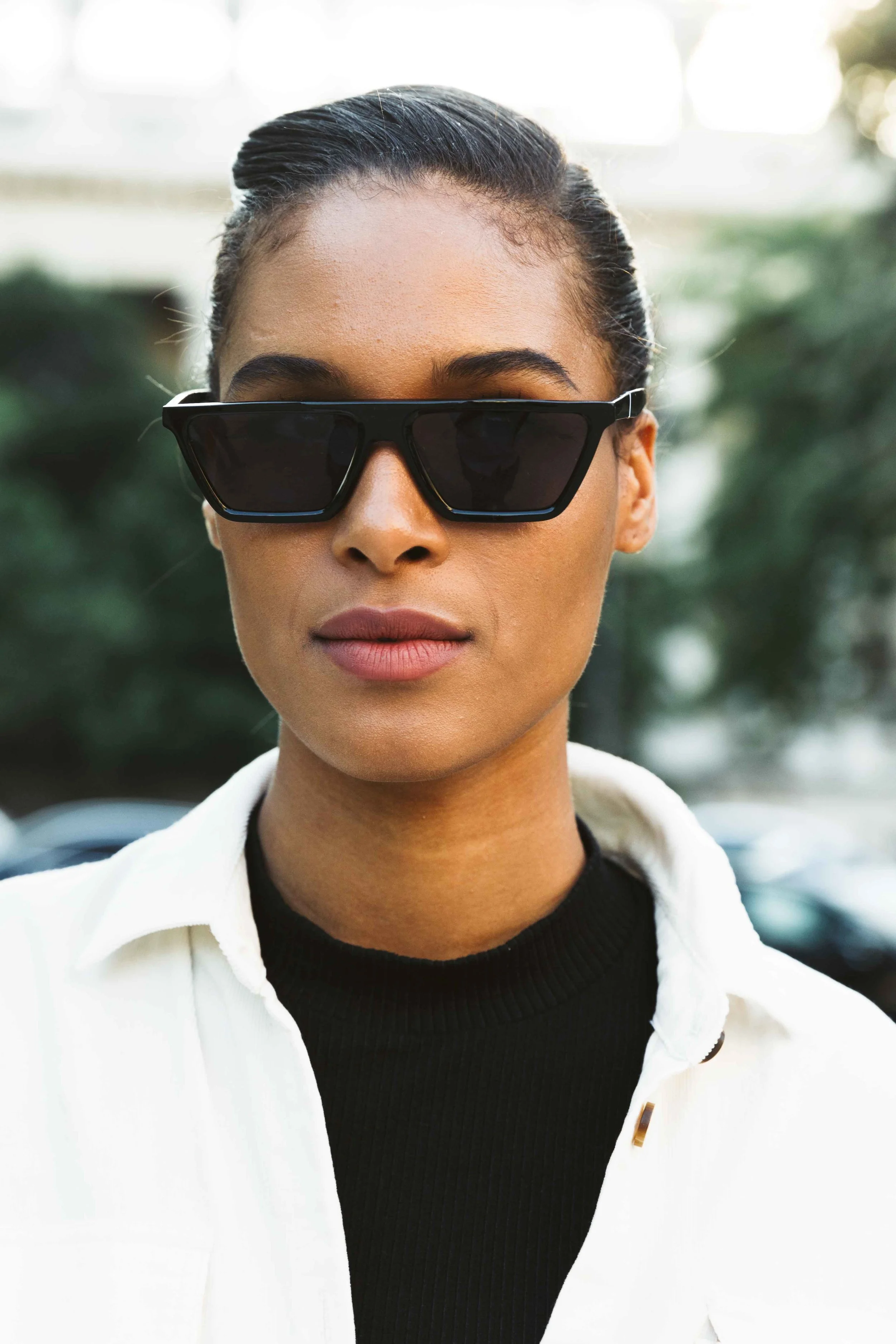 Cindy Bruna after Armani Privée during Paris Fashion Week Haute-Couture Fall/Winter 2019/2020