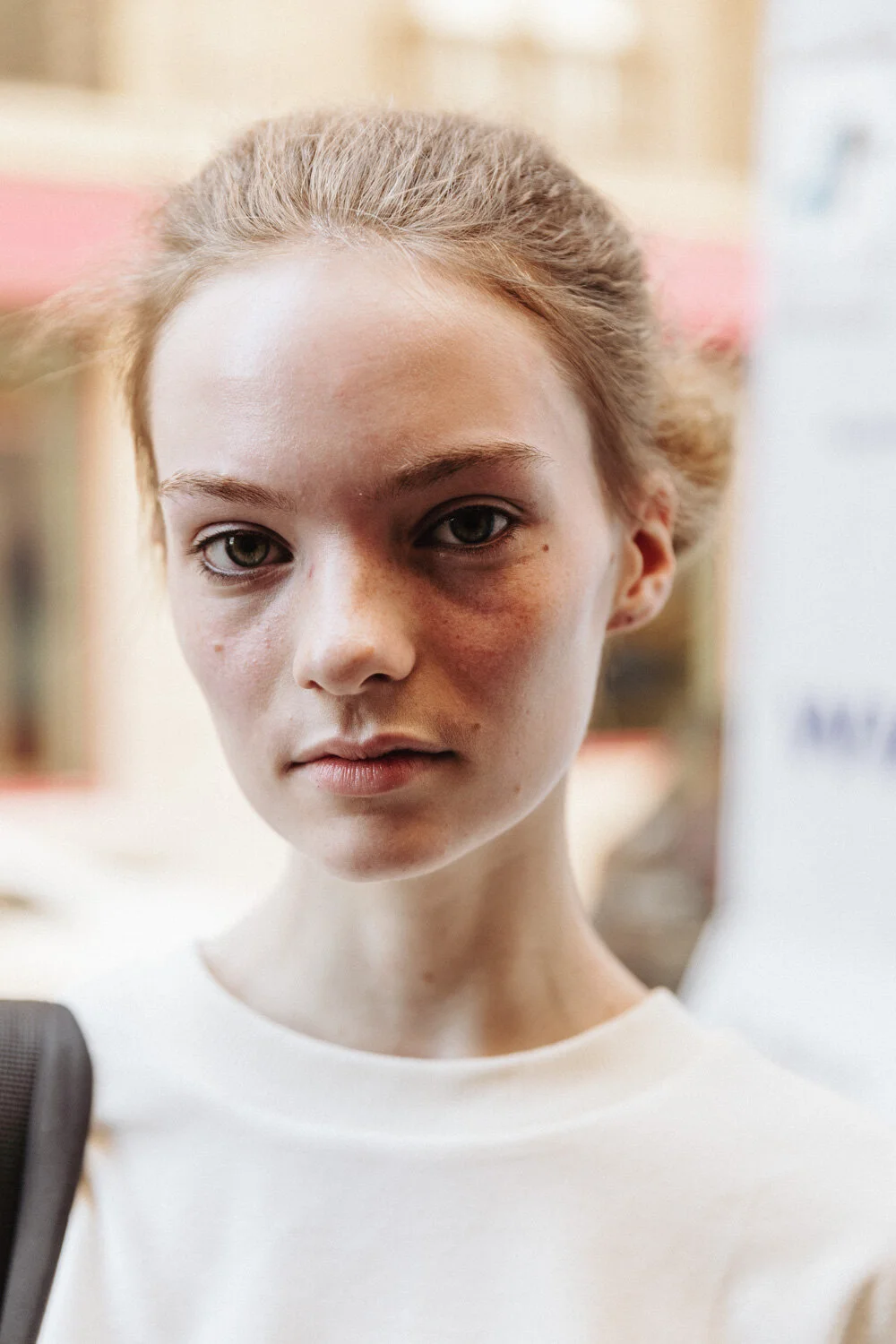 Portrait photo of a Dutch model in Paris during PFW