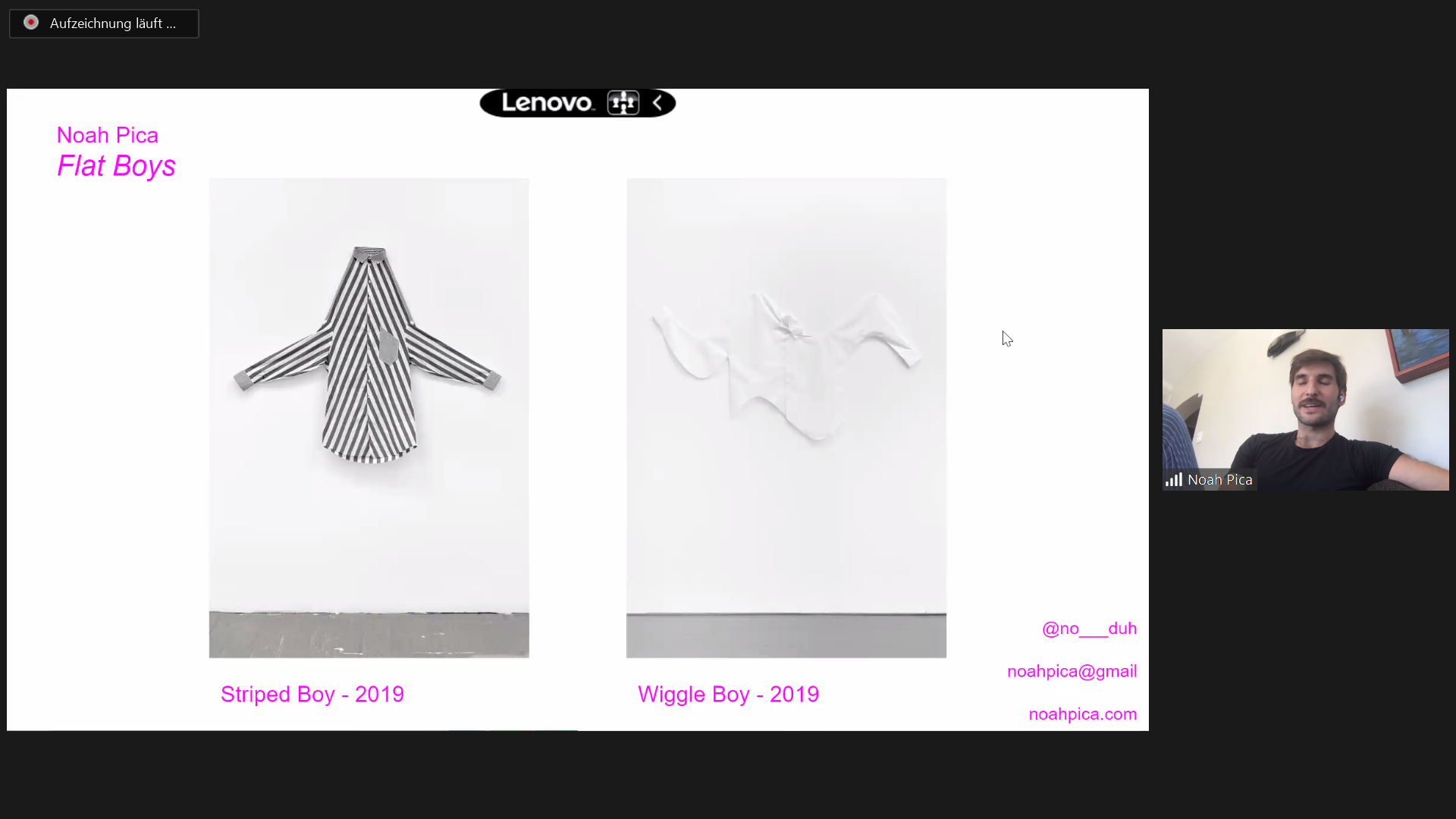  Noah Pica presenting at the Virtual Town Hall 