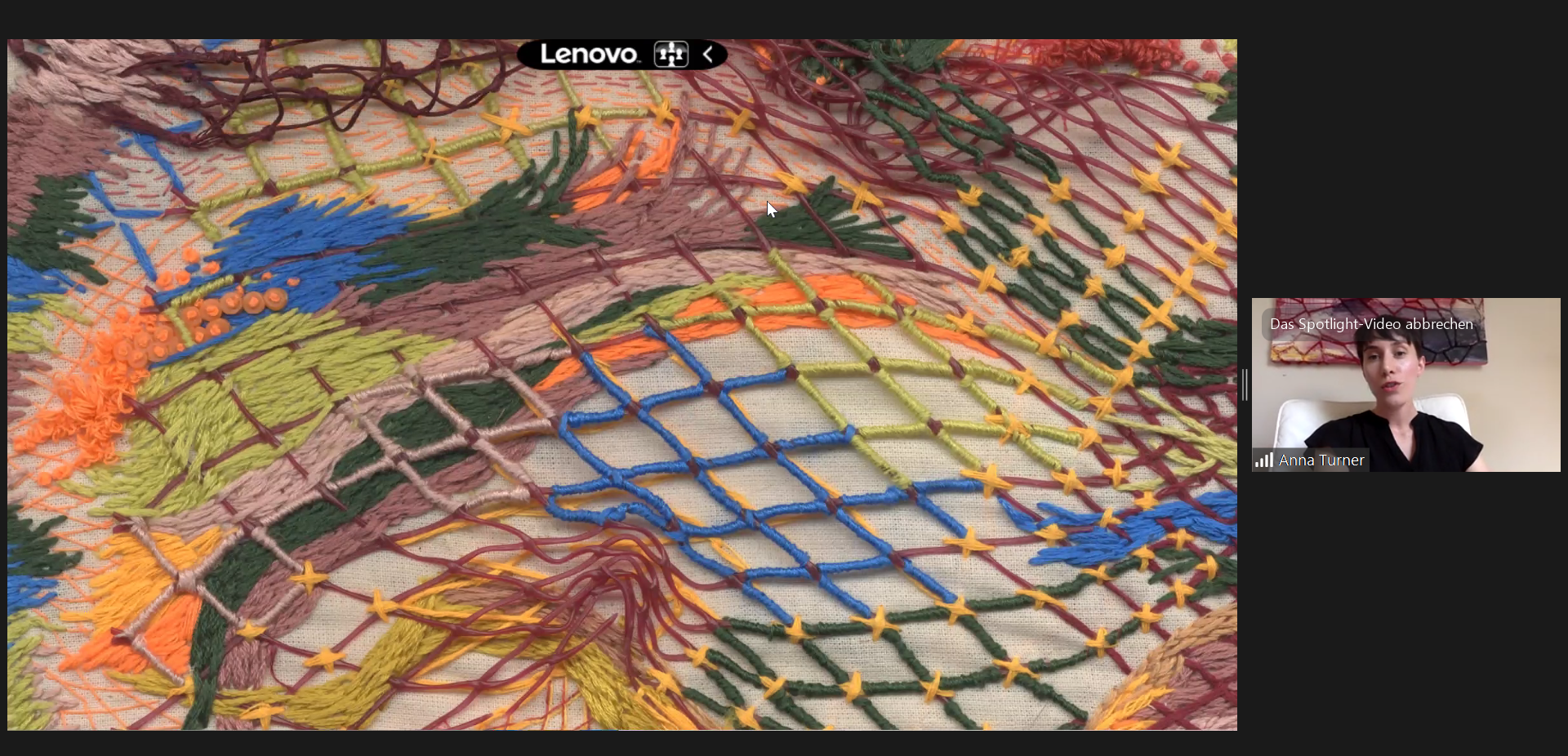  Anna Turner presenting at the Virtual Town Hall 