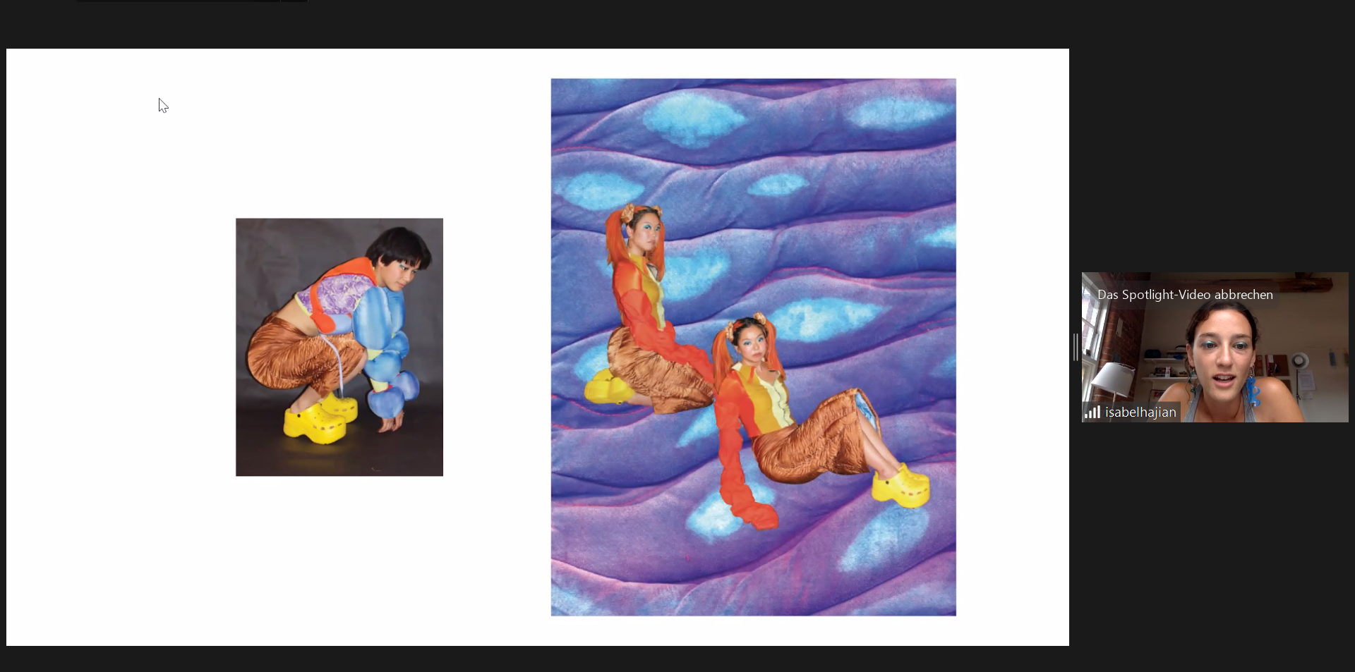  Isabel Hajian presenting at the Virtual Town Hall 