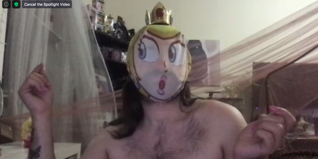  Jason Elizondo rocks a Princess Peach mask from their ‘hoods’ series 