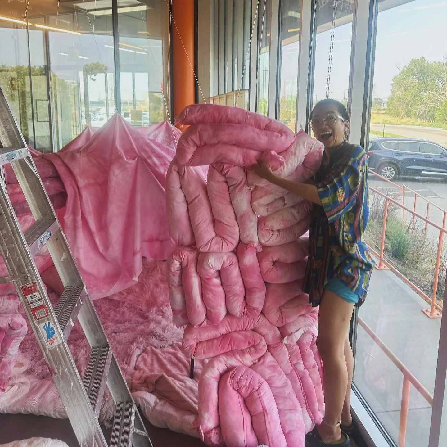 Some snaps during a marathon install week ✨ &ldquo;How Strange it is to Be Anything At All&rdquo; is on view at Platteforum&rsquo;s Gallery (@platteforum, 3725 Ringsby St in Denver) until August 18th! Phewwww &mdash; def recovering from a big push th