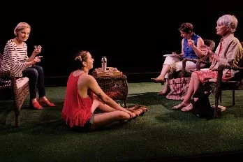 2018 - 2- Rapture, Blister, Burn by Gina Ginafriddo, directed by Robert Benedetti, with Leslie Fleming-Mitchell, Madeleine Garcia, Vanessa Rios y Valles, and Ann Roylance