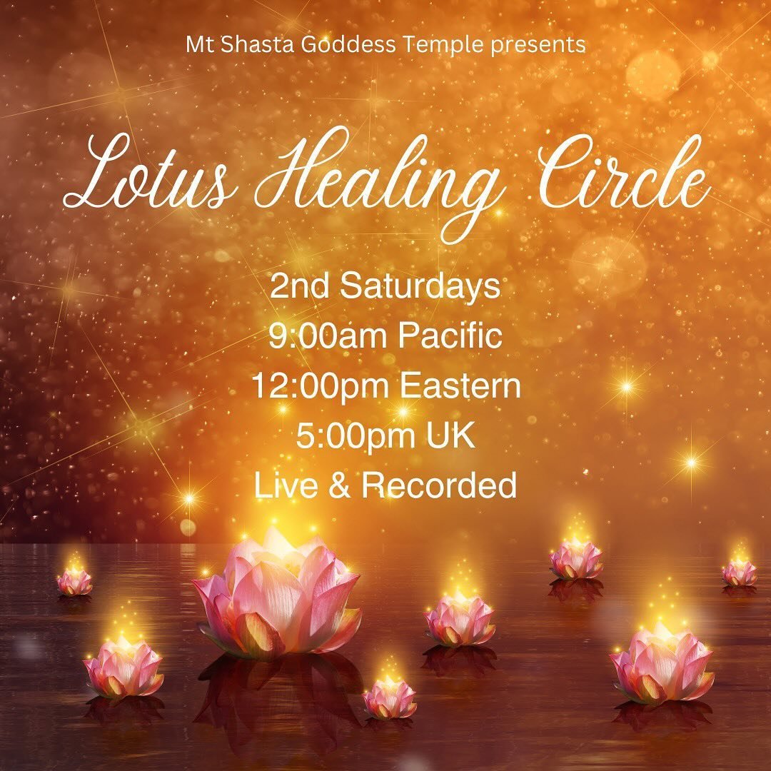 Mandala Members join us this weekend for both our Lotus Healing Circle and our Witches Garden salons.

To attend our classes and watch the recordings, become a Mandala Member! Visit  mtshastagoddesstemple.com and click the Join the Goddess Temple but