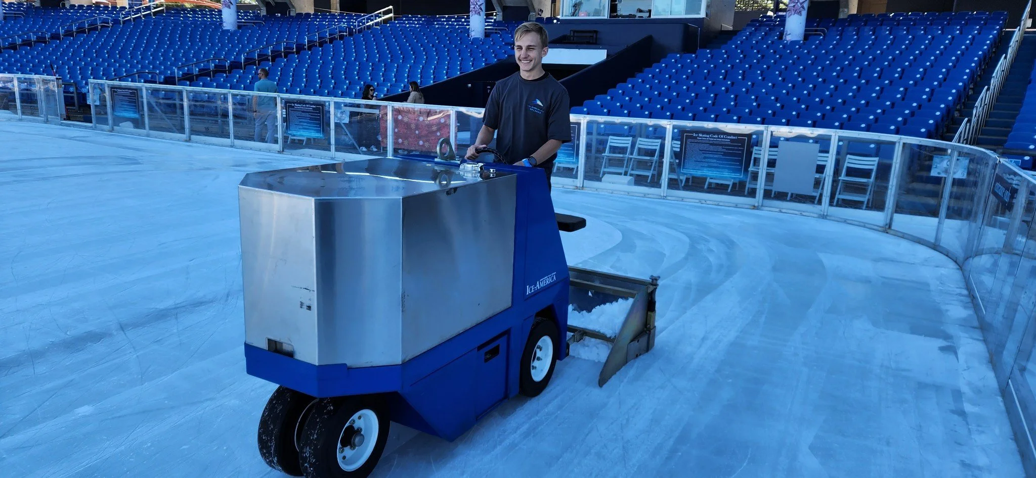 Driving an Ice resurfacer