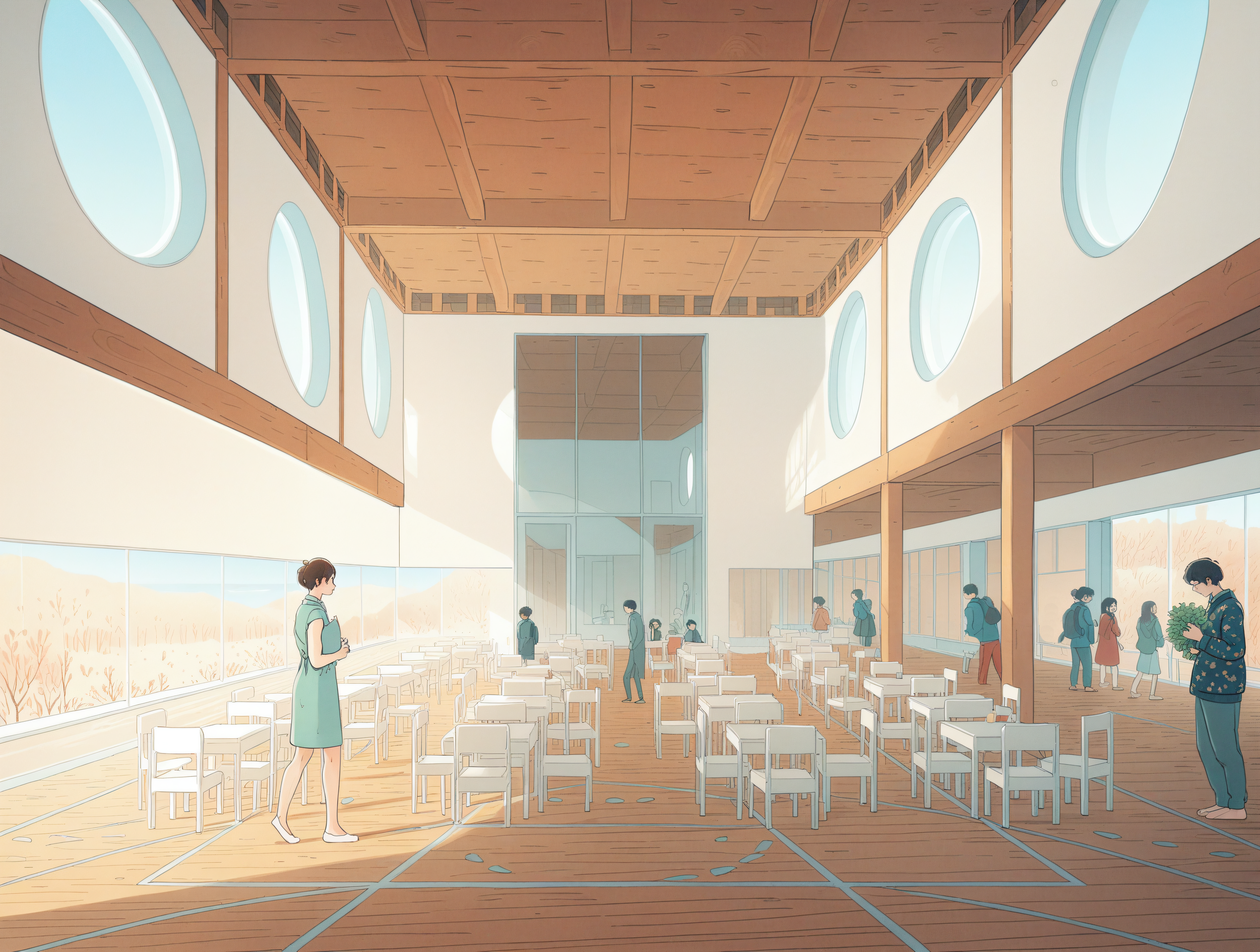 Community Hall as Lunchroom