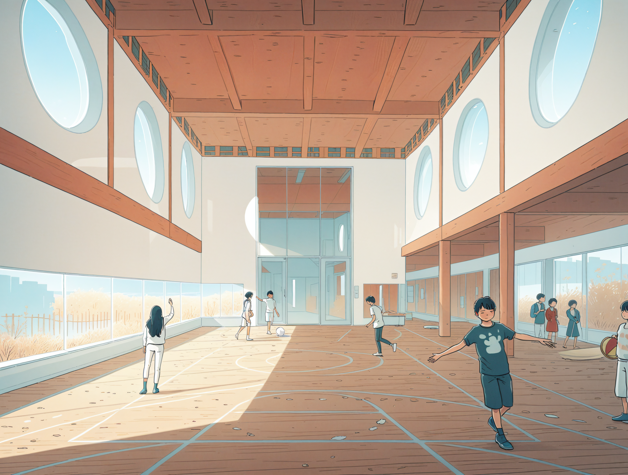 Community Hall as Gymnasium