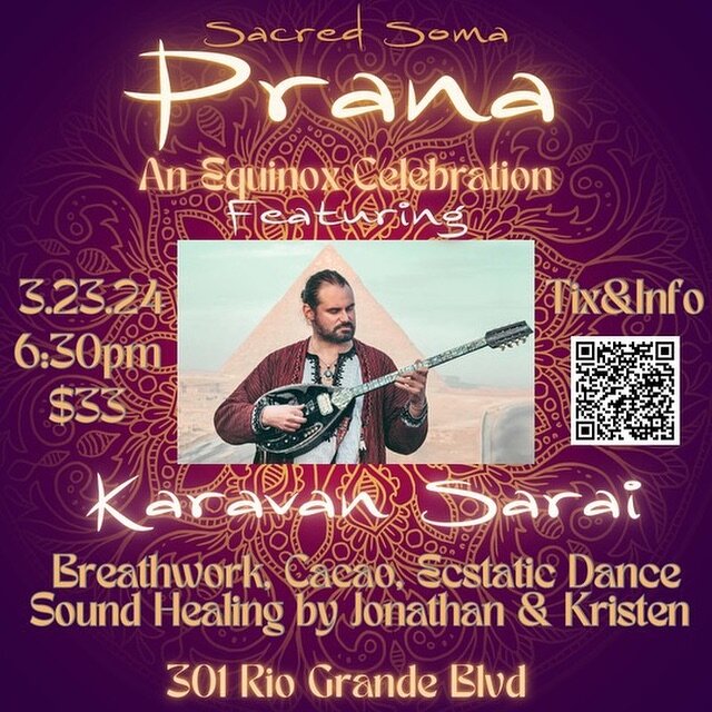 🌱💚🌱Rise up into this Spring Equinox 

🌈Elevate the Spirit with song, dance, ritual &amp; meditation. 

✨🤍✨join in this journey within your soul to your soul. 

🕊️☀️🕊️Join Us for Parna celebration Saturday 3/23/24 at 6:30pm 
301 Rio Grande Blvd