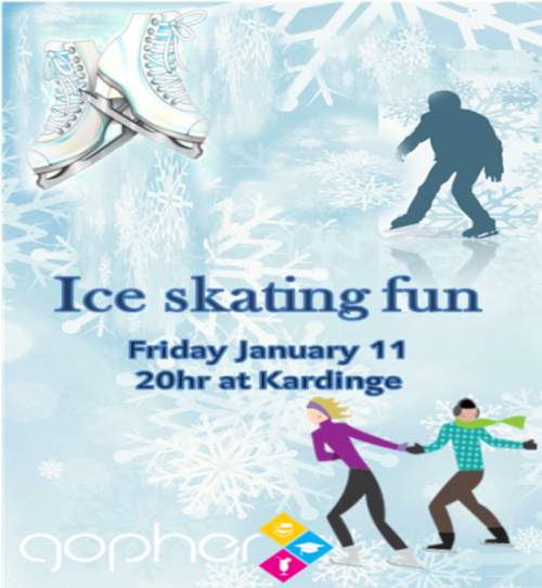 Indoor Ice Skating after the new year holiday. What a beautiful Night!