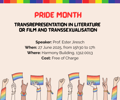 (Cancelled) Pride Month: Transrepresentation in Literature or Film and Transsexualisation