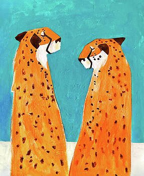Two Cheetahs Talking