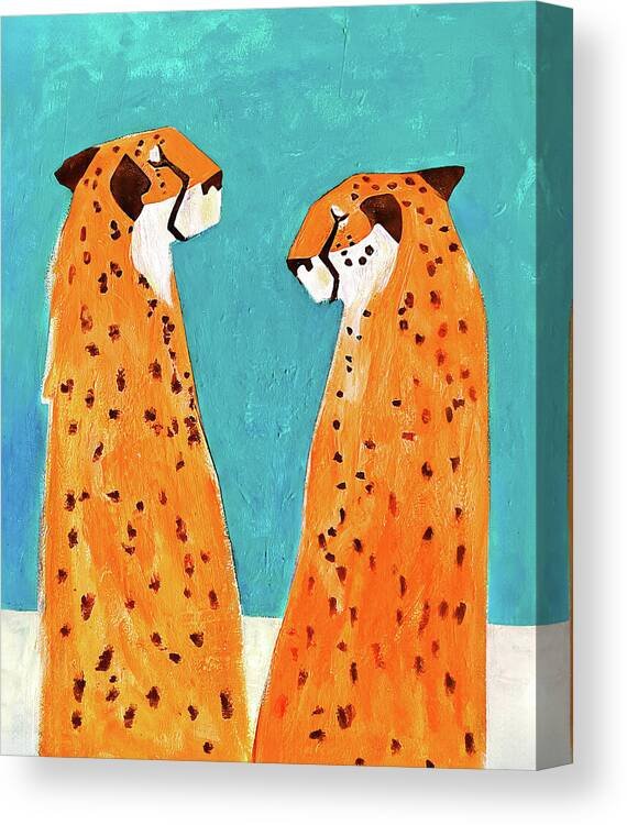 Two Cheetahs Talking Art Print