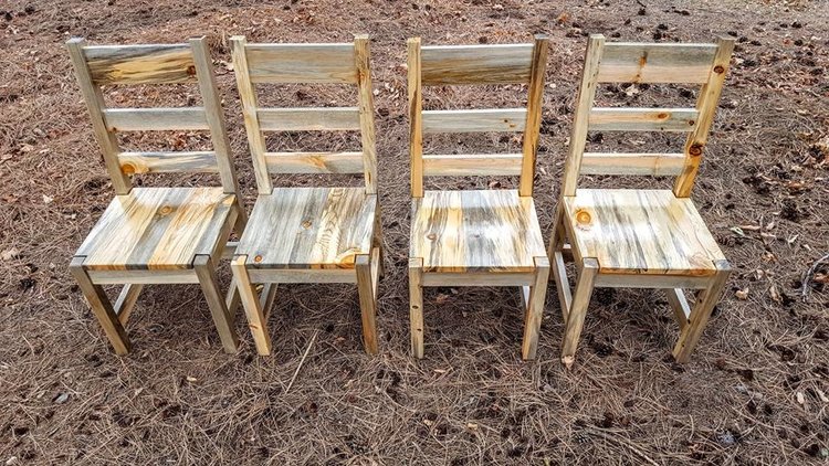 Beetle Kill Ponderosa Pine Chairs Oak Hollow Custom Woodworks