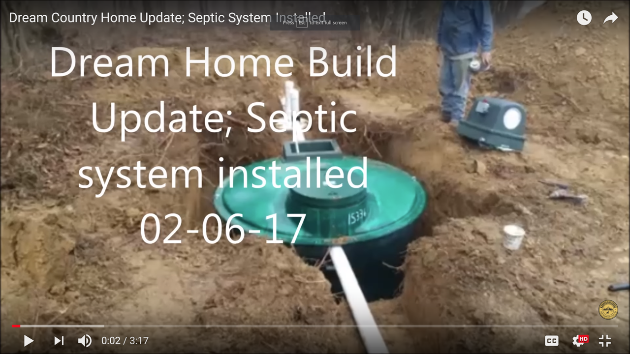 Septic system installed
