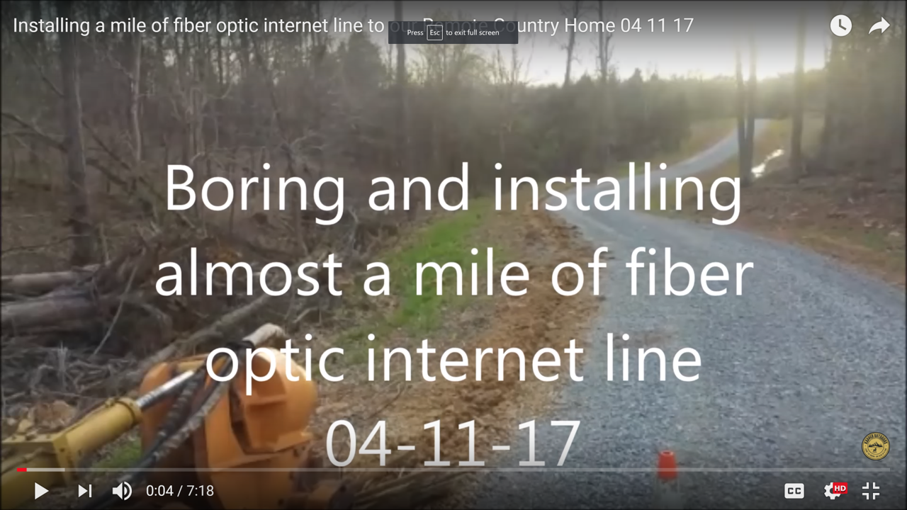 Boring (trenching) a mile of high speed internet line