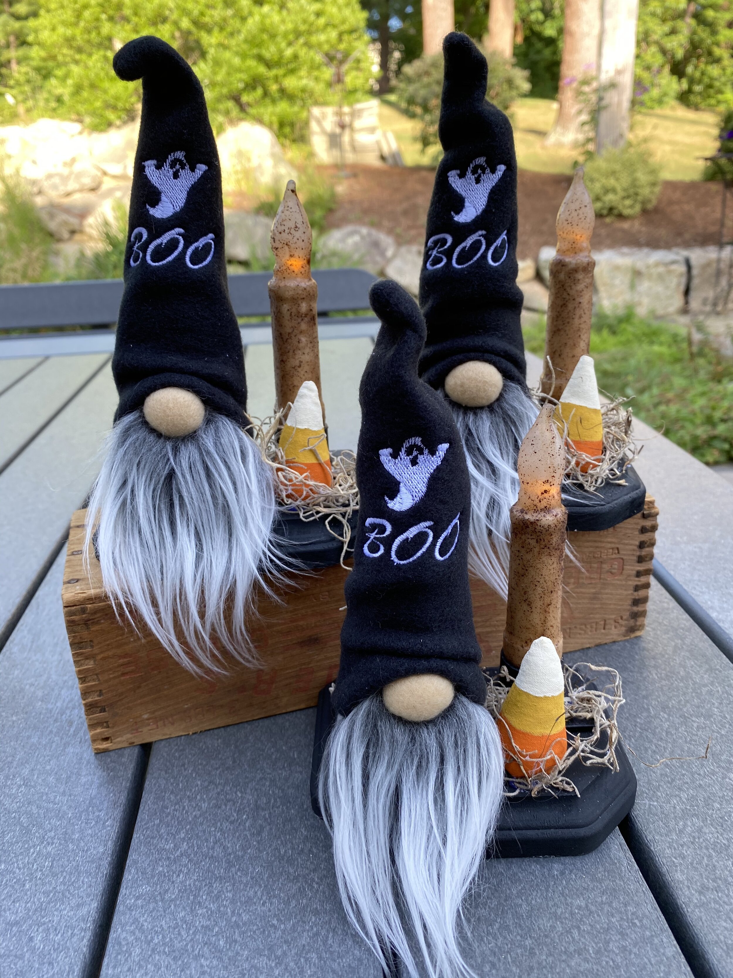 Boo Gnome with  candle