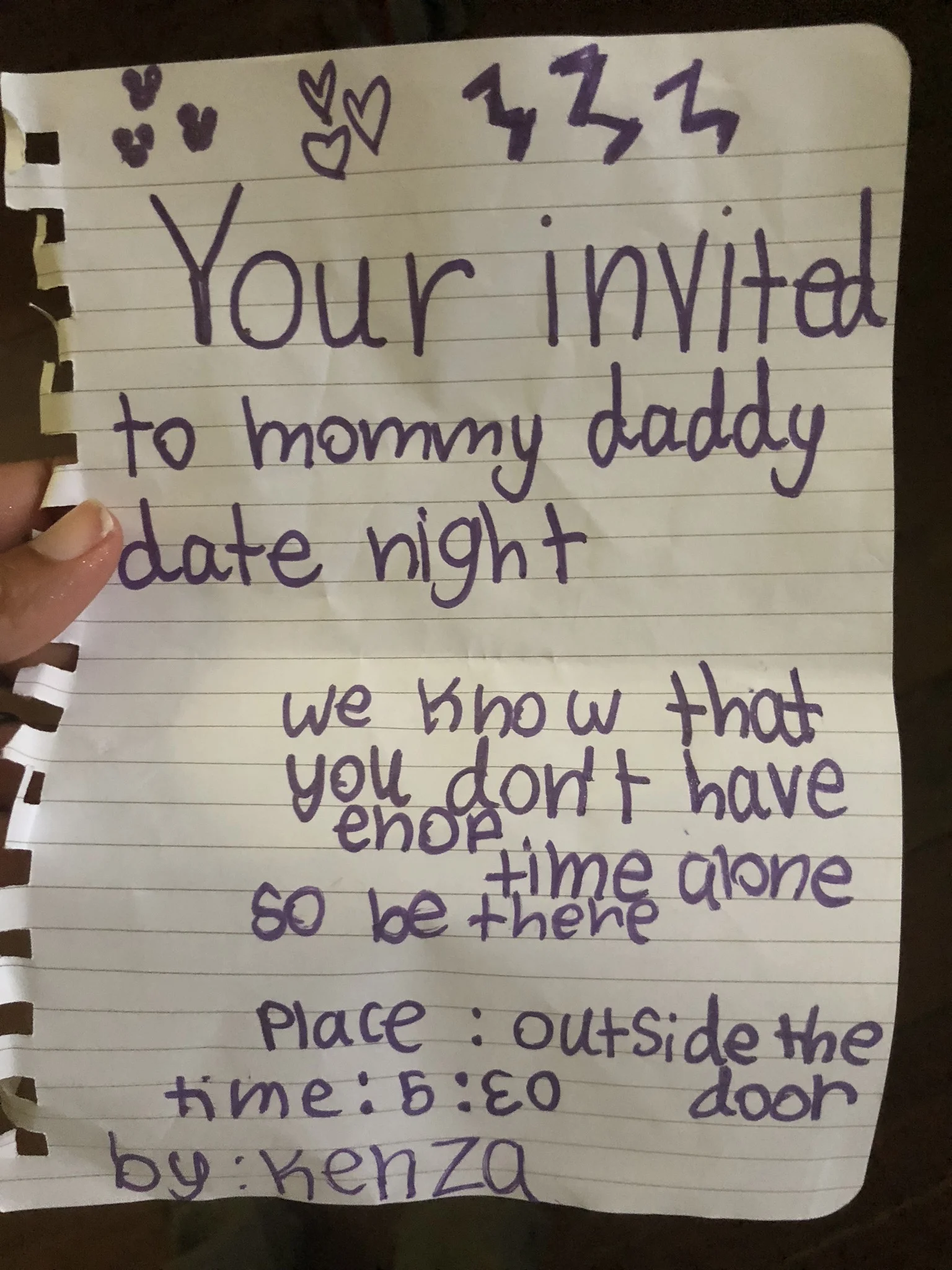 This was the “coupon” the kids gave us a few months into our trip, when we were in Costa Rica (Aug 2018)