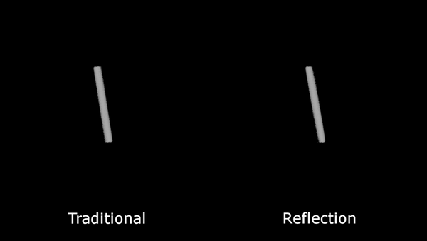 Here you can see the strong outwards force of the spinning emitter is conserved. You can also feel that the swirling motion in the fluid is much more aparent.