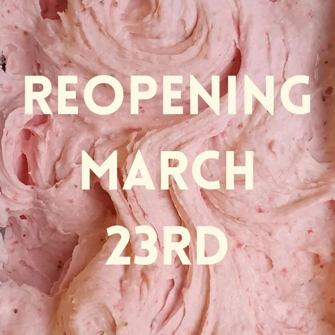 It's official, we're back. 
The Ice Cream Shop, Abergavenny will be reopening on Saturday the 23rd for all of your ice cream needs. We've been working on a couple of new specials for opening day, including this super fresh strawberry sorbet 🍓 using 