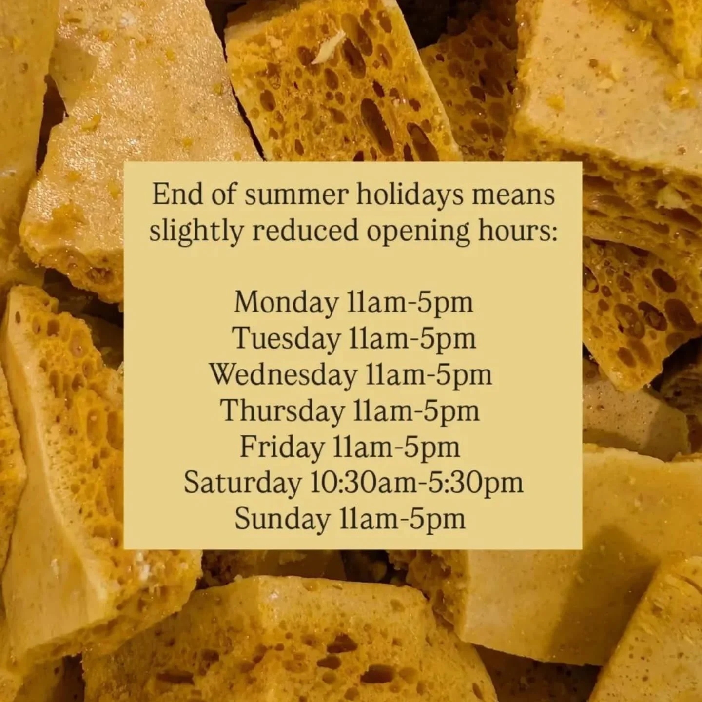 It's that time. Still 7 days a week for a few more weeks though 🍦🍨🍦🍨