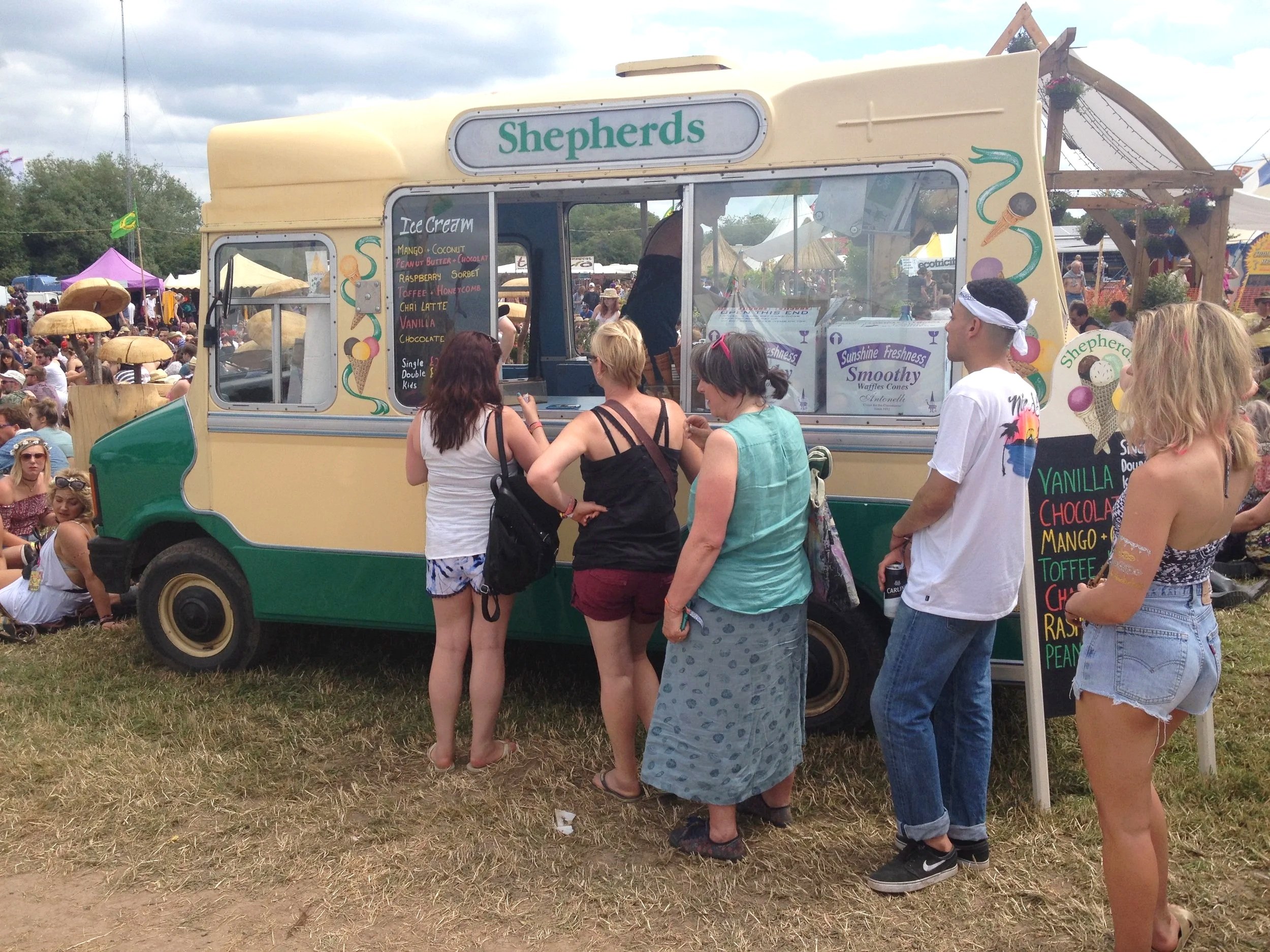Original vintage Bedford ice cream van