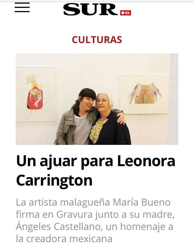Nuestra artista María Bueno en Diario Sur