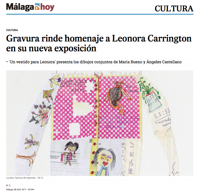 Nuestra artista María Bueno en Málaga Hoy