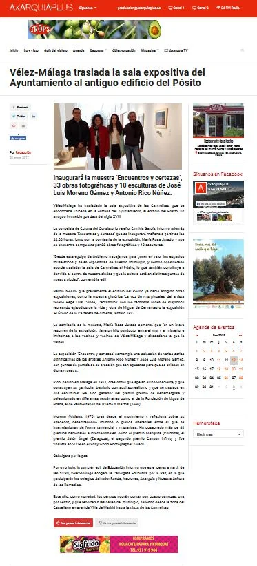 "Encuentros y certezas" en Axarquía Plus