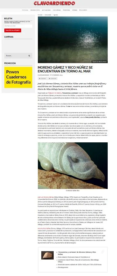 "Encuentros y certezas" en Clavoardiendo