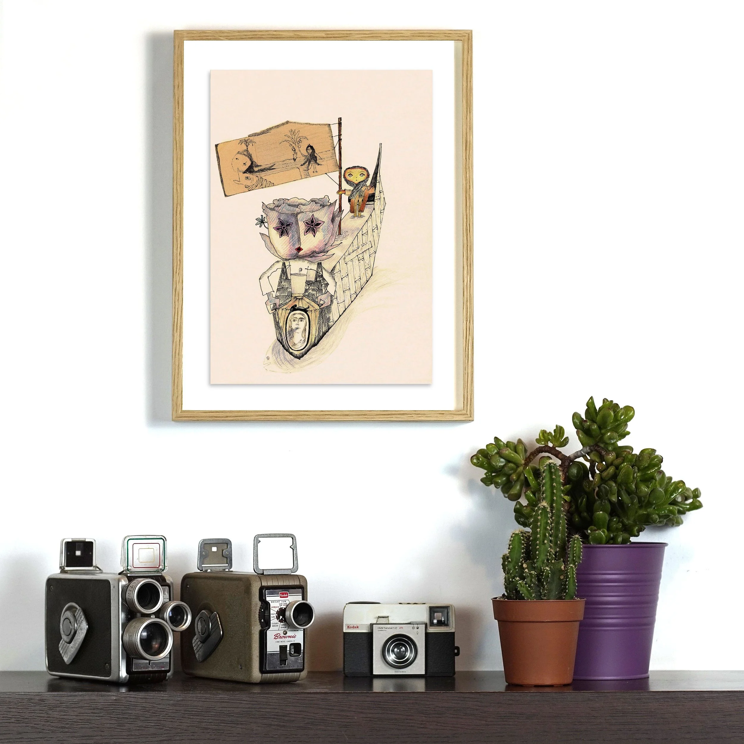 "Rumbo a Chepitaland" de María Bueno para Eldevenir Art Gallery