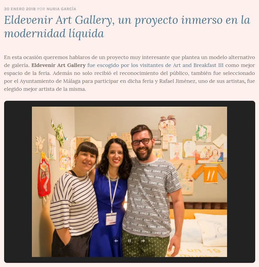 Eldevenir Art Gallery en Veo Arte 