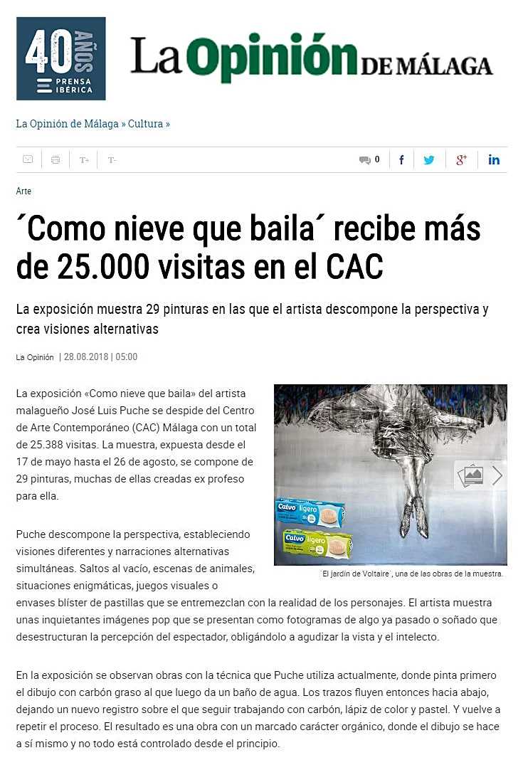 Más de 25.000 personas han visitado la exposición de José Luis Puche en el CAC Málaga