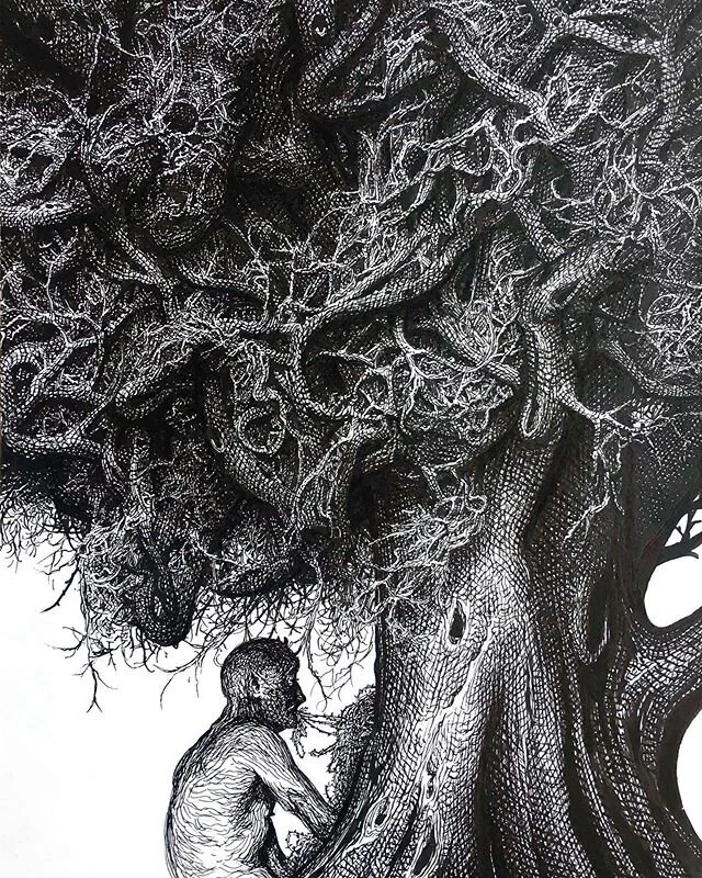 Llagamos a la penúltima parada de la exposición con esta obra de nuestro querido Jesús Zurita @jesuszurita_oficial.
"Si bien el trabajo de Jesús Zurita rehúye la reducción a lo simbólico de las figuras y las naturalezas, se da una narrativa vaporosa que tensiona entre sí los elementos que la componen. Hasta ser percibida por la mirada del espectador se trata de una narrativa inconclusa, una narrativa desprovista de su consumación. En este caso, la obra trata la coexistencia del ser humano y la naturaleza (el paisaje), las sinergias (en la mayoría de ocasiones desiguales) que se dan entre ambos. Un dibujo en el que, a pesar de poder discernir dos elementos claramente diferenciados, muestra el vínculo insalvable mediante el que el paisaje y el ser humano se hacen una única cosa"
.
Crujidos
2013
Dibujo a tinta sobre papel Canson 370 g
21 x 30 cm
Colección particular .
⛰𝗜𝗡𝗧𝗘𝗥𝗣𝗔𝗜𝗦𝗔𝗝𝗘𝗦⛰exposición virtual de @eldevenir + @galeriazunino.
Texto: Guillermo Amaya Brenes @guillermo.a.b.
Visítala en la web 💫www.eldevenirartgallery.com/interpaisajes
.
.
.
.
.
.
.
.
.
#eldevenir #eldevenirartgallery #interpaisajes #mariarosajurado #jesuszurita
 #painting #inkdrawing #mayo2020 #artonpaper #virtualshowroom #drawing
 #landscape #spanishartist #homedecor #homedesign #contemporaryart #cansonpaper #illustration #illustrateur #sky #artinmalaga #artinspain #nyc #blue #decor #exposicionvitual #malaga #tokyo #東京