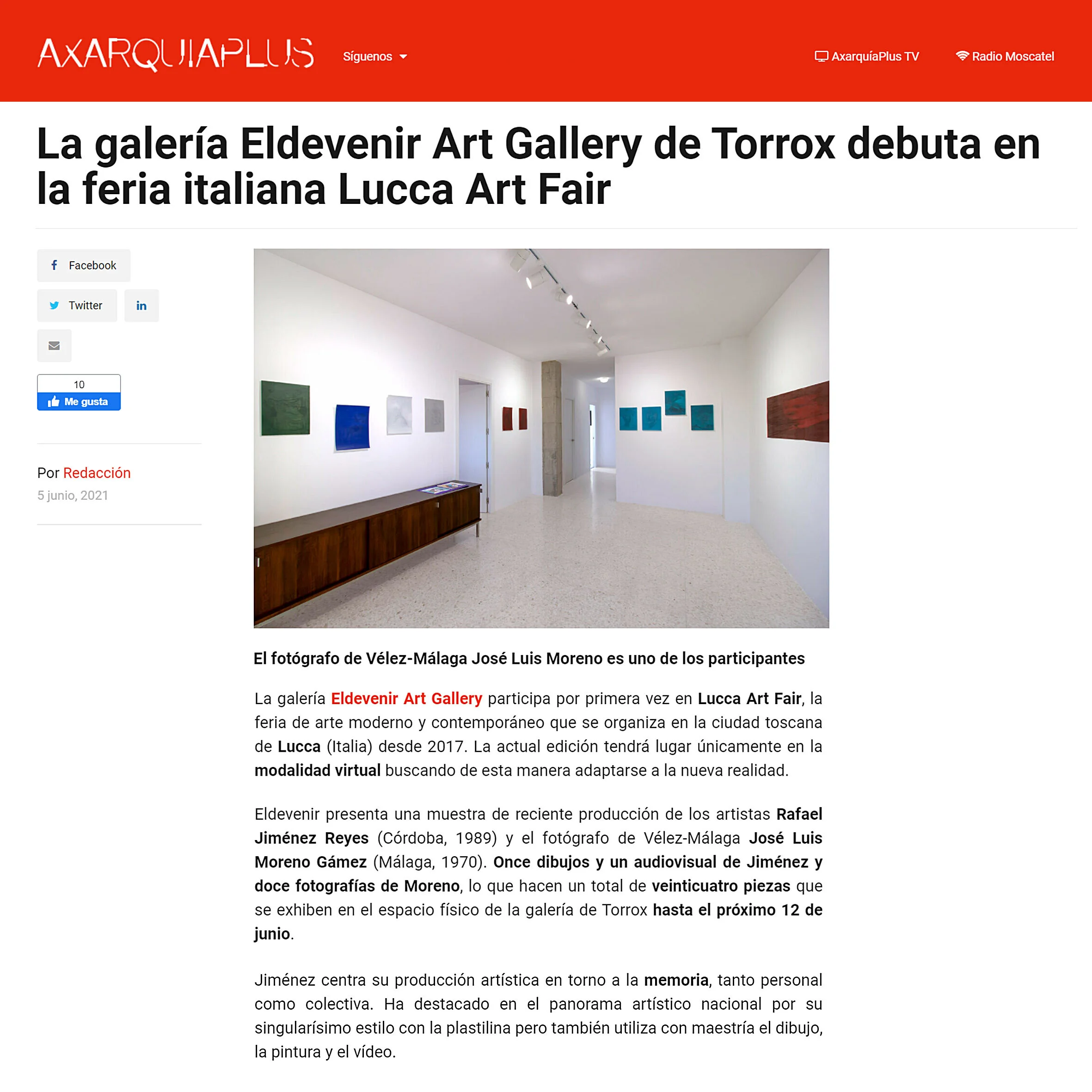 Eldevenir Art Gallery en Axarquía Plus