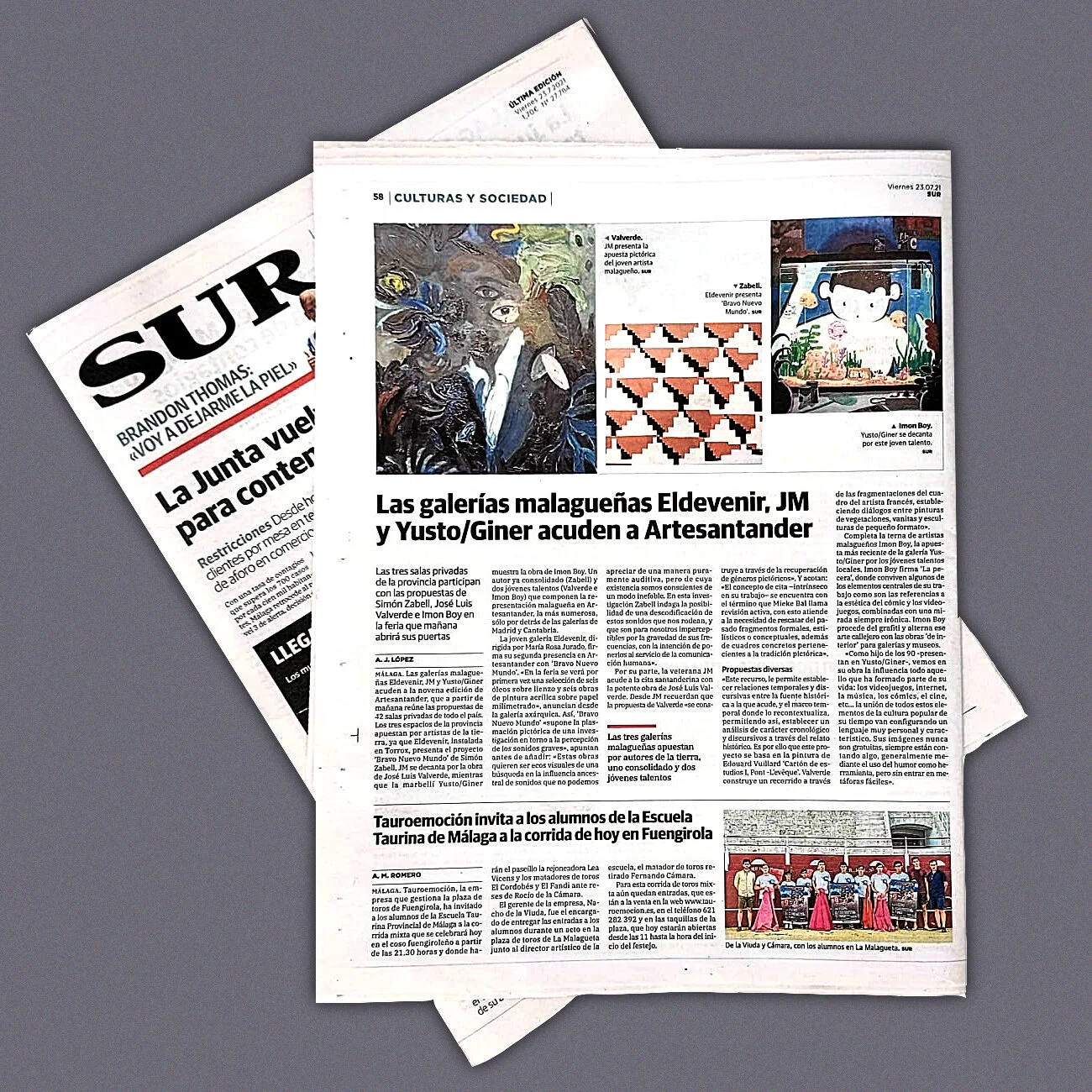 La prensa malagueña se hace eco de nuestro paso por ARTESANTANDER 2021