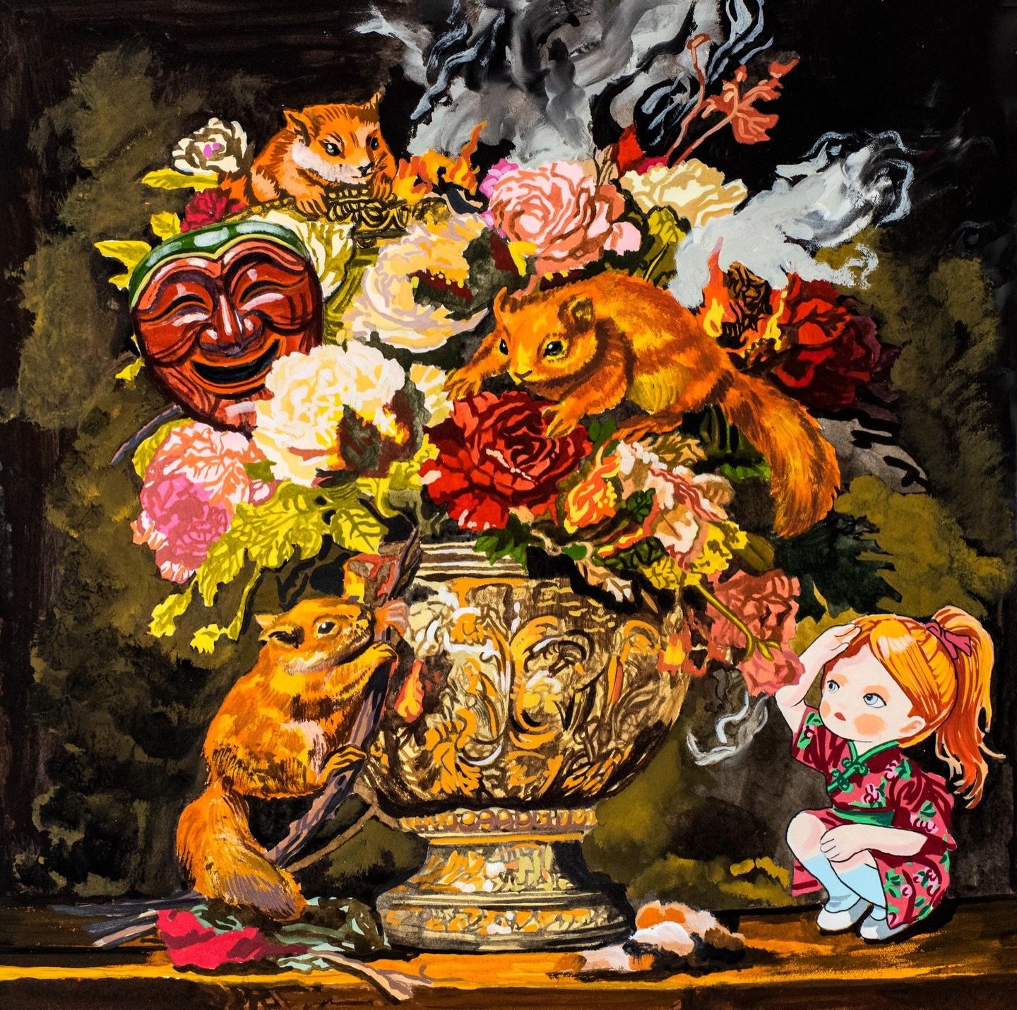 La pintura de 𝗟𝗼𝘂 𝗖𝗮𝗺𝗽𝗼𝘀 @_loucampos_ (C&oacute;rdoba, 1990) en KunstRAI establece un v&iacute;nculo con la tradici&oacute;n del bodeg&oacute;n neerland&eacute;s, especialmente en su atenci&oacute;n al detalle, la construcci&oacute;n esc&eac