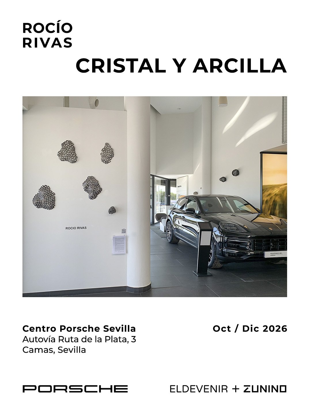 Presentamos una exposición de Rocío Rivas en Centro Porsche Sevilla