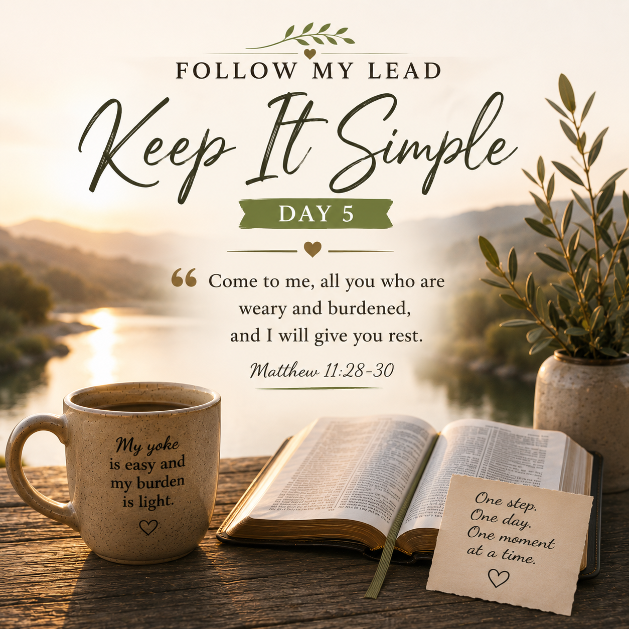 Follow My Lead: Keep It Simple Day 5
