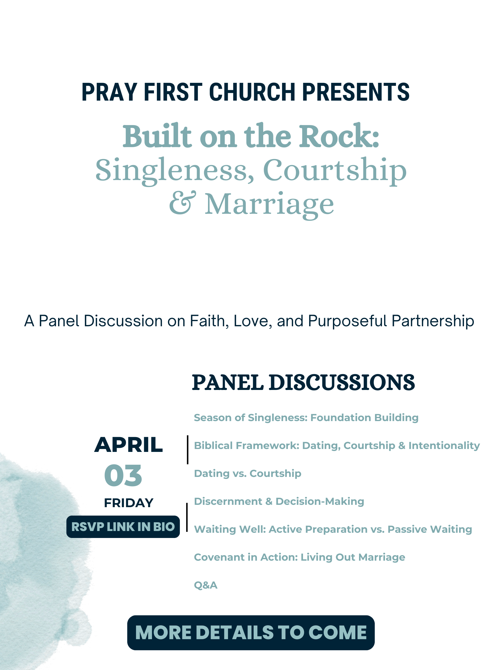 Built on The Rock: A Panel Discussion on Singleness, Courtship & Marriage