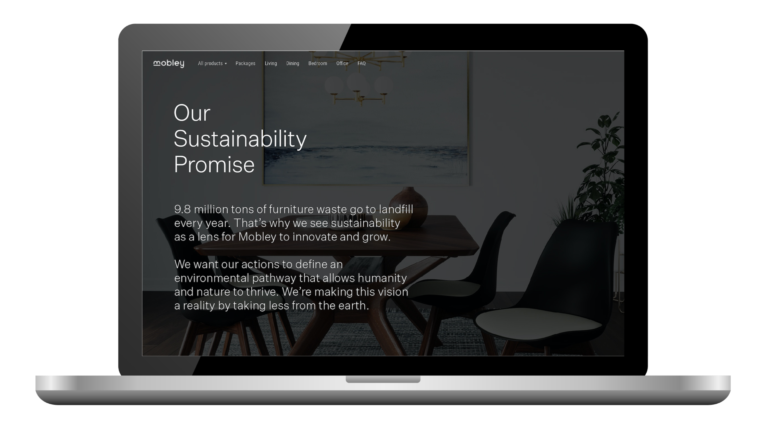 Sustainability Webpage Mockup