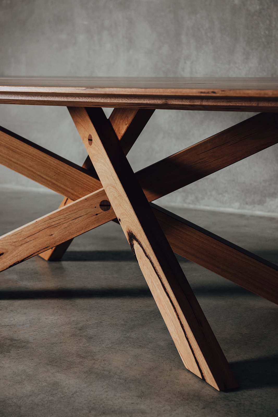 Adena - Cross Leg Bespoke Dining Table - Recycled Messmate Timber - 04.jpg