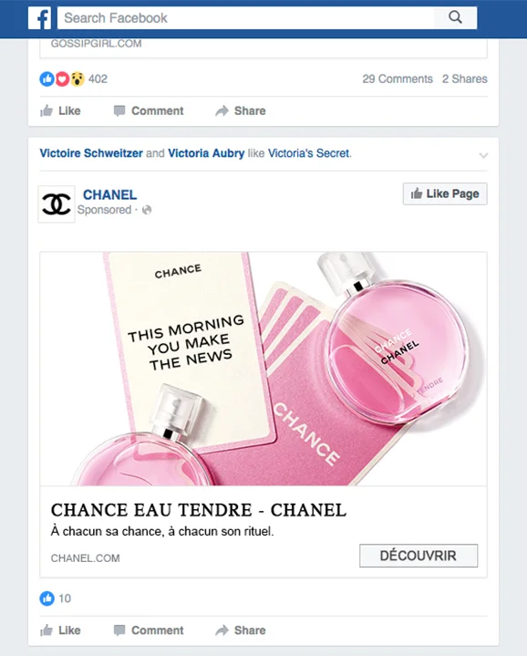  Facebook post 