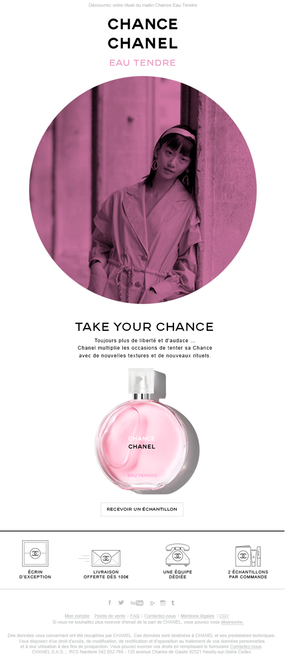  Chance Eau Tendre range emailing 