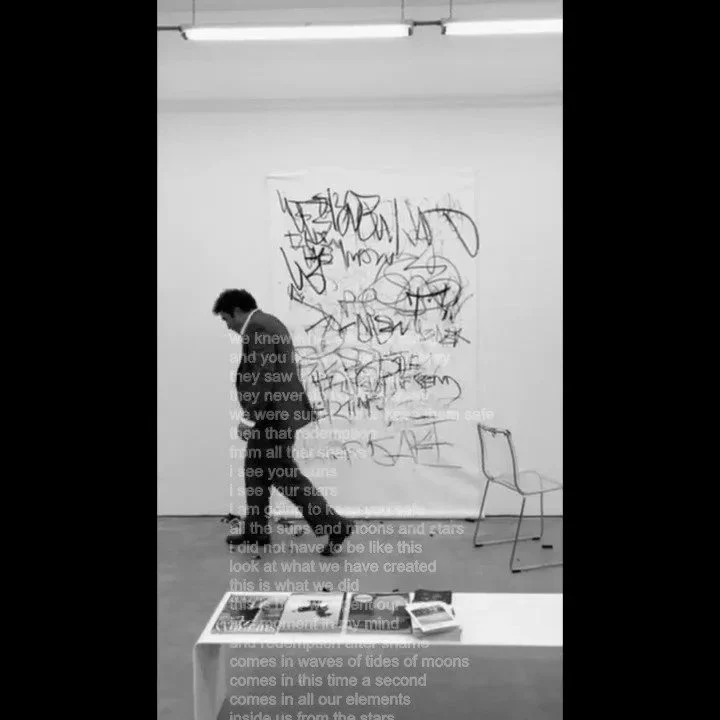  video documentation  performance, second solo show  painting, spoken word  2023     