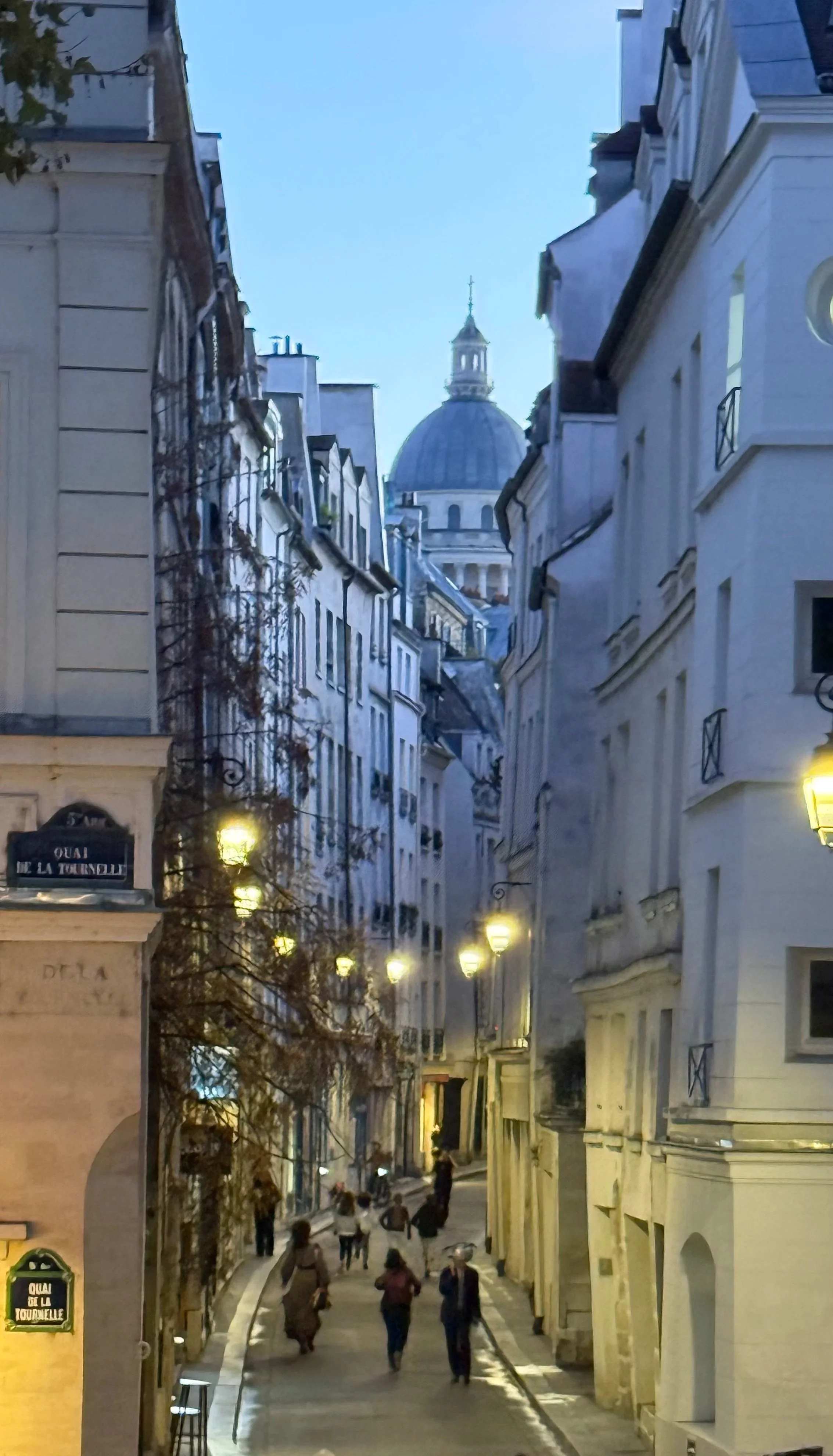  from blue to yellow, dusk to street     
