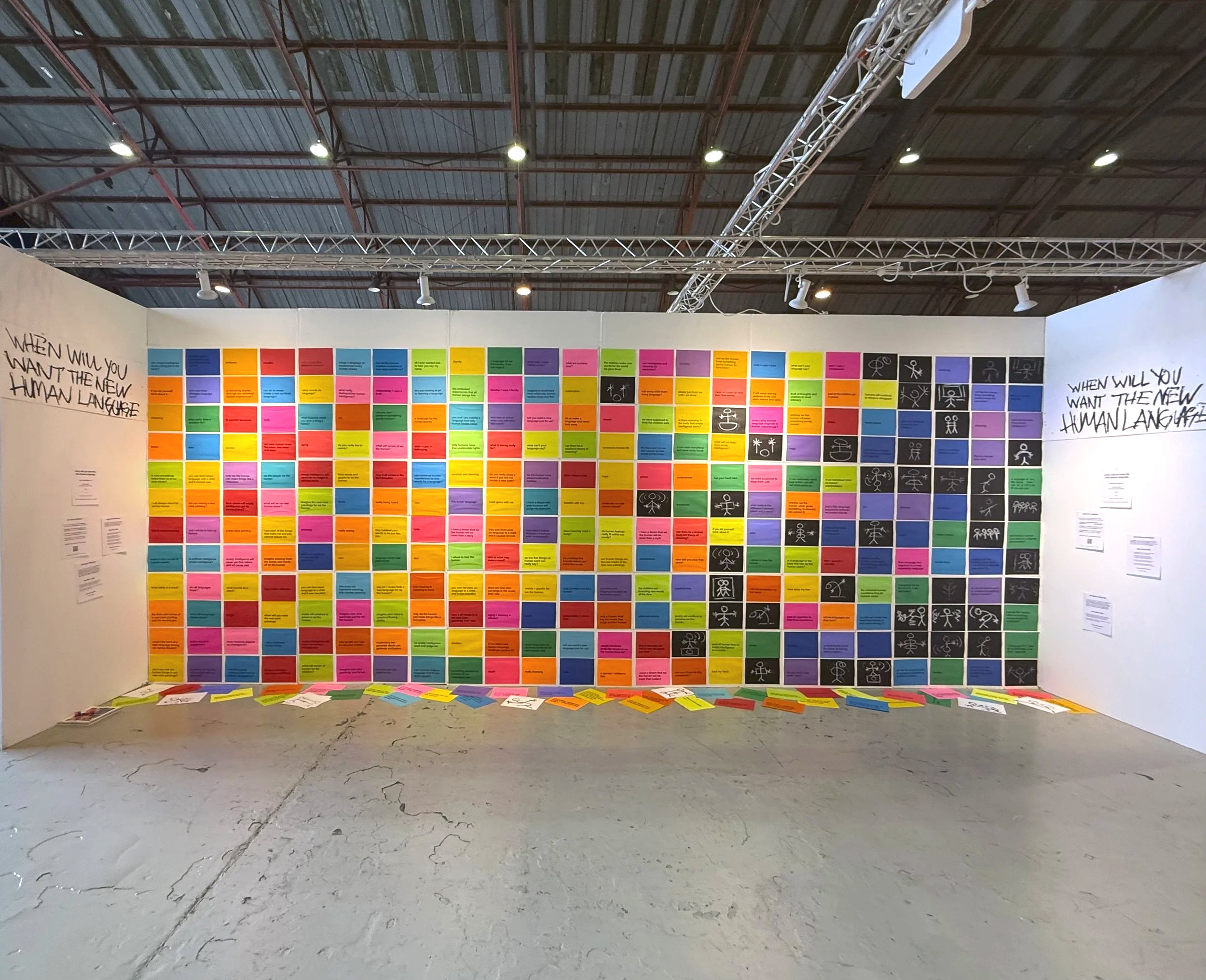  installation + performance  new cave painting  los angeles art fair  24 × 10 ft  2026     