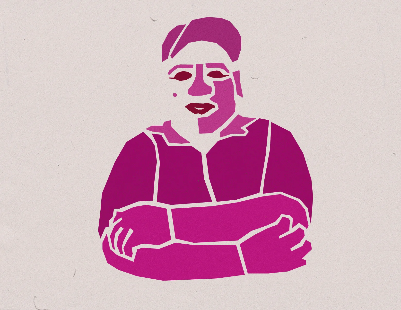 Portrait of Maria Nava Borjas by queer Tijuana based artist Simon Malvaez - more of Simon's work on behance.